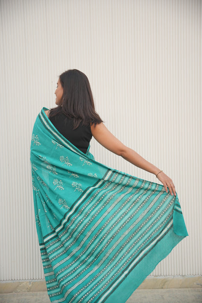 Gauravi_Heritage Dabu Hand Block Printed Pure Cotton Saree