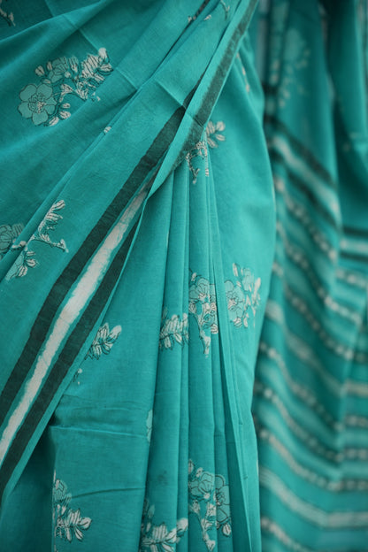 Gauravi_Heritage Dabu Hand Block Printed Pure Cotton Saree