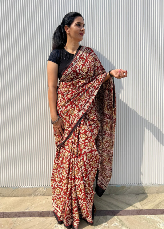RADHIKA_Heritage Bagru Hand Block Printed Pure Cotton Saree