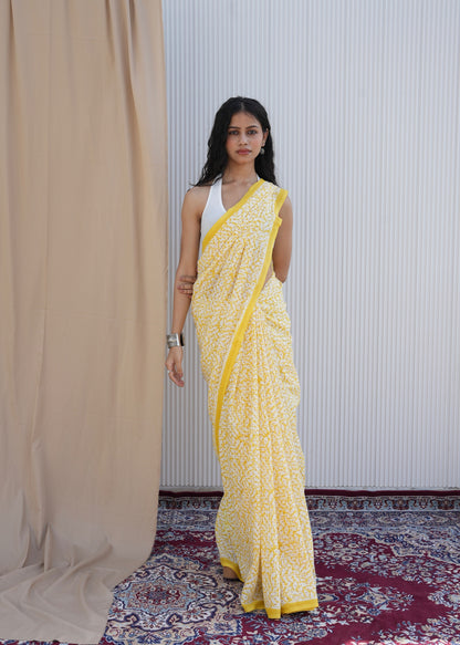SURYIKA_Heritage Hand Block Printed Pure Cotton Saree