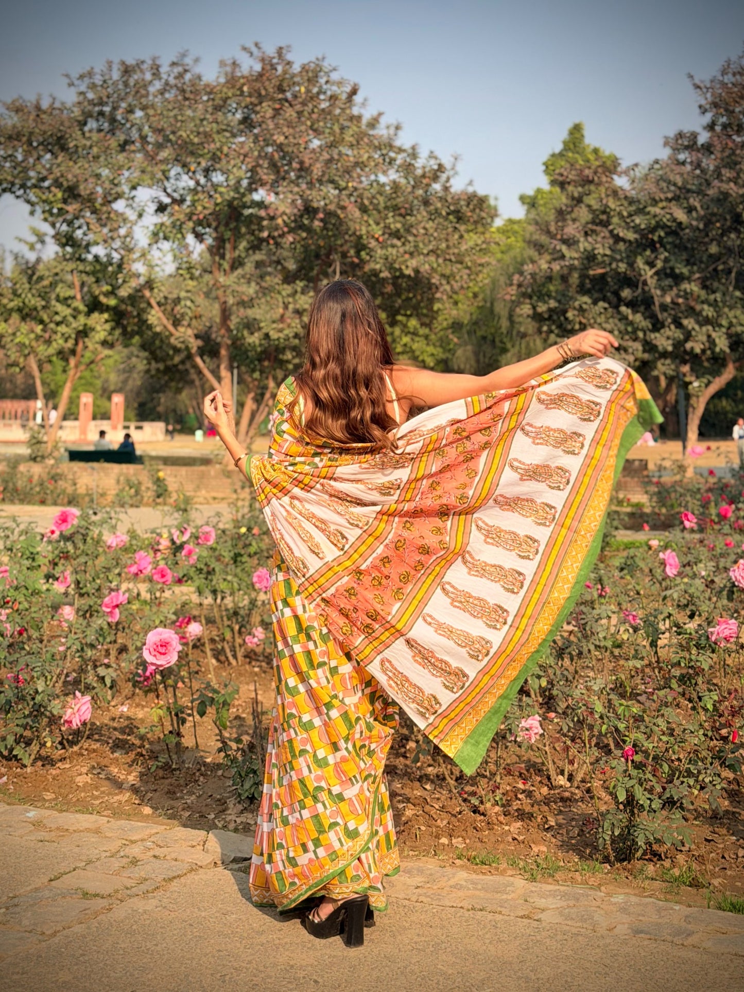 Simran_Heritage Hand Block Printed Pure Cotton Saree