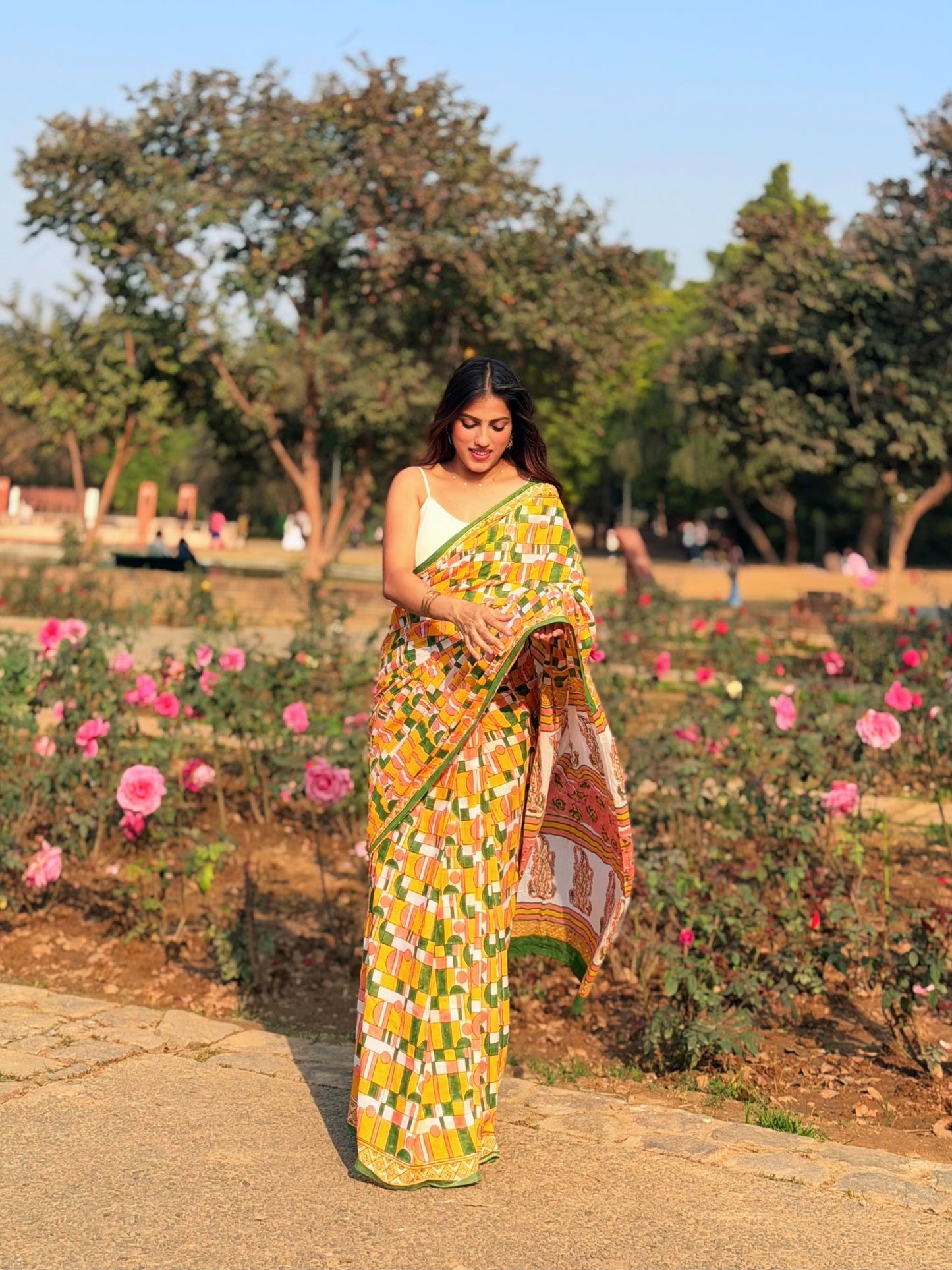 Simran_Heritage Hand Block Printed Pure Cotton Saree