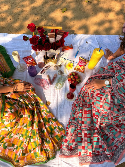 Prita_Heritage Hand Block Printed Pure Cotton Saree