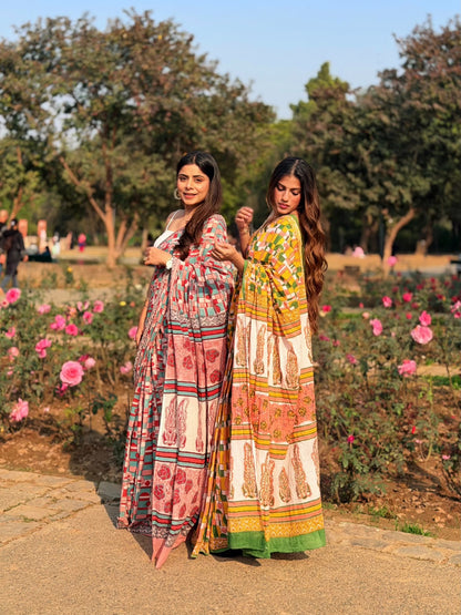 Simran_Heritage Hand Block Printed Pure Cotton Saree