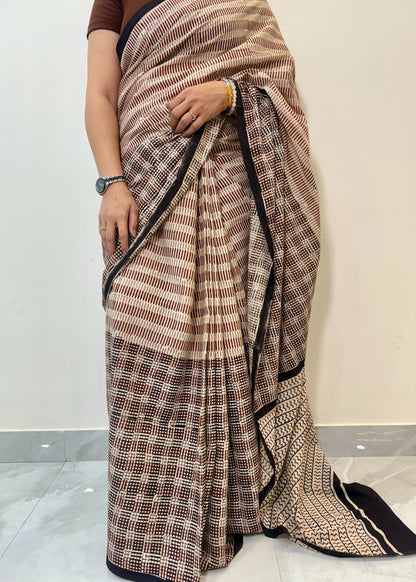 CHAITALI_Heritage Bagru Hand Block Printed Pure Cotton Saree