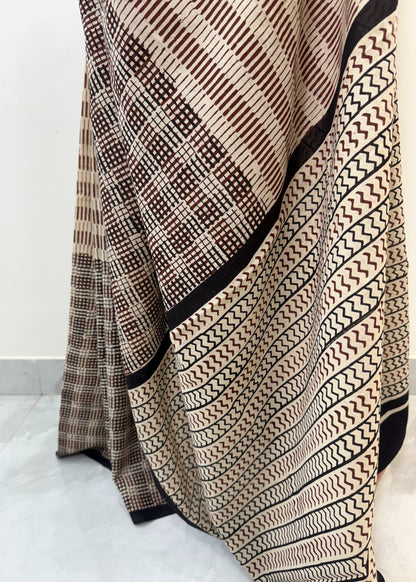 CHAITALI_Heritage Bagru Hand Block Printed Pure Cotton Saree