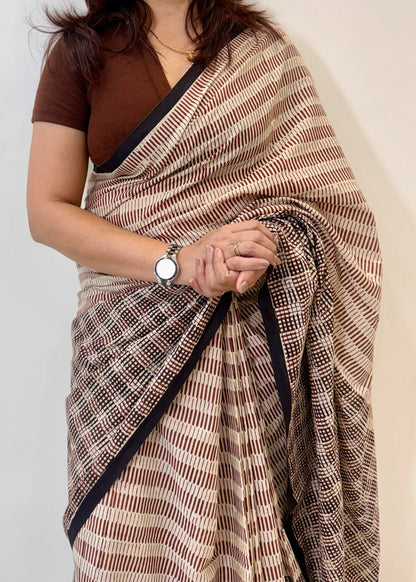 CHAITALI_Heritage Bagru Hand Block Printed Pure Cotton Saree