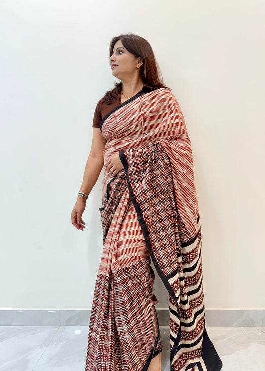 RIDHIMA _Heritage Bagru Hand Block Printed Pure Cotton Saree