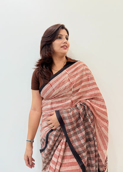 RIDHIMA _Heritage Bagru Hand Block Printed Pure Cotton Saree