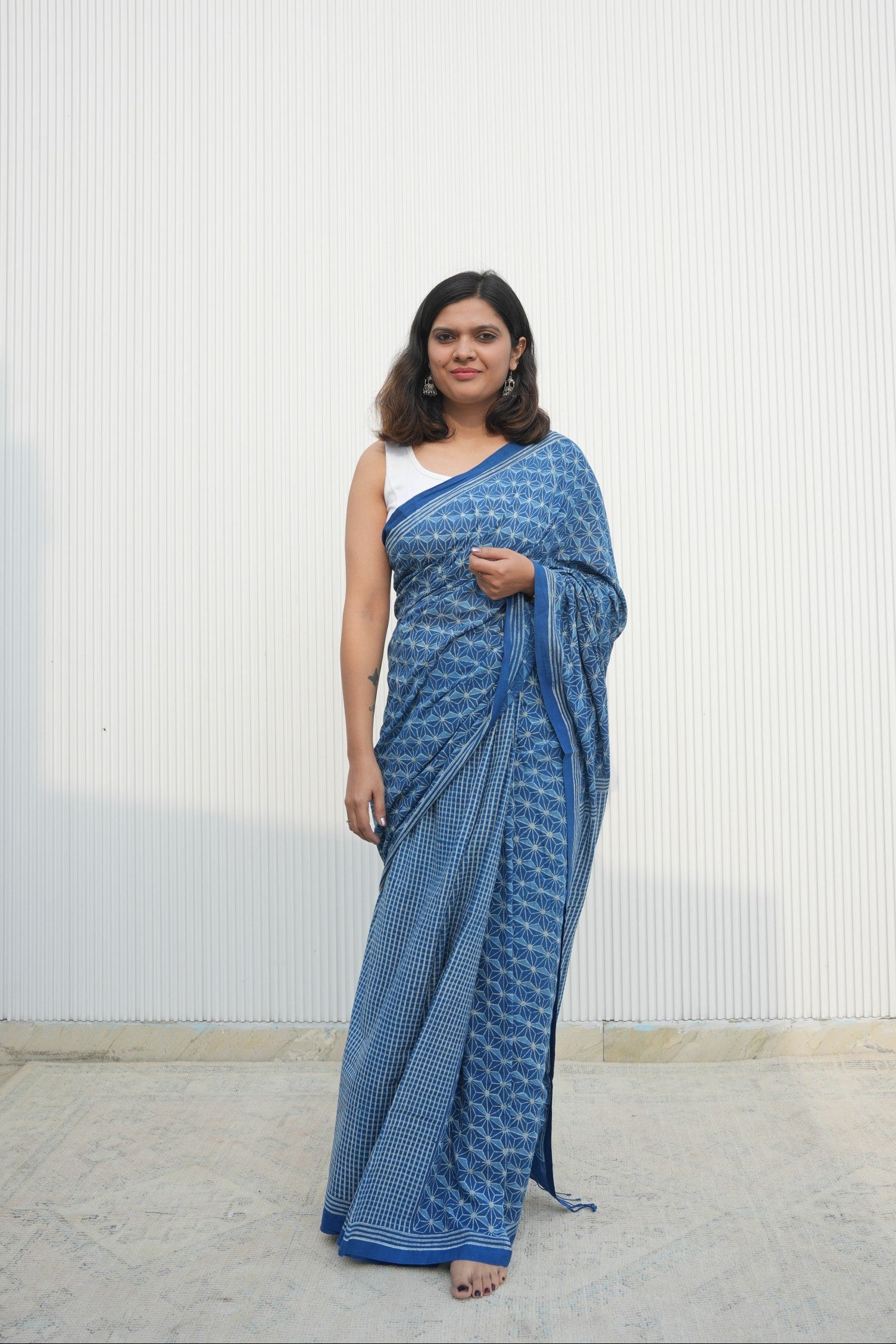 lightweight cotton workwear saree